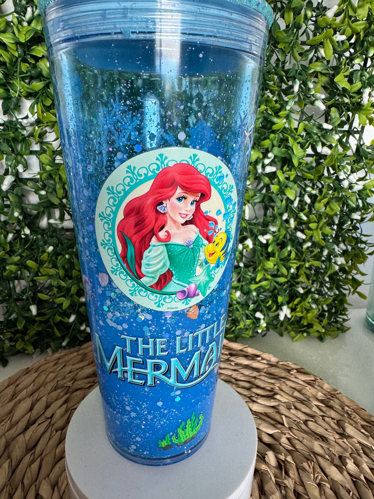 Little Mermaid delight - Lava in 240z acrylic with bling lid