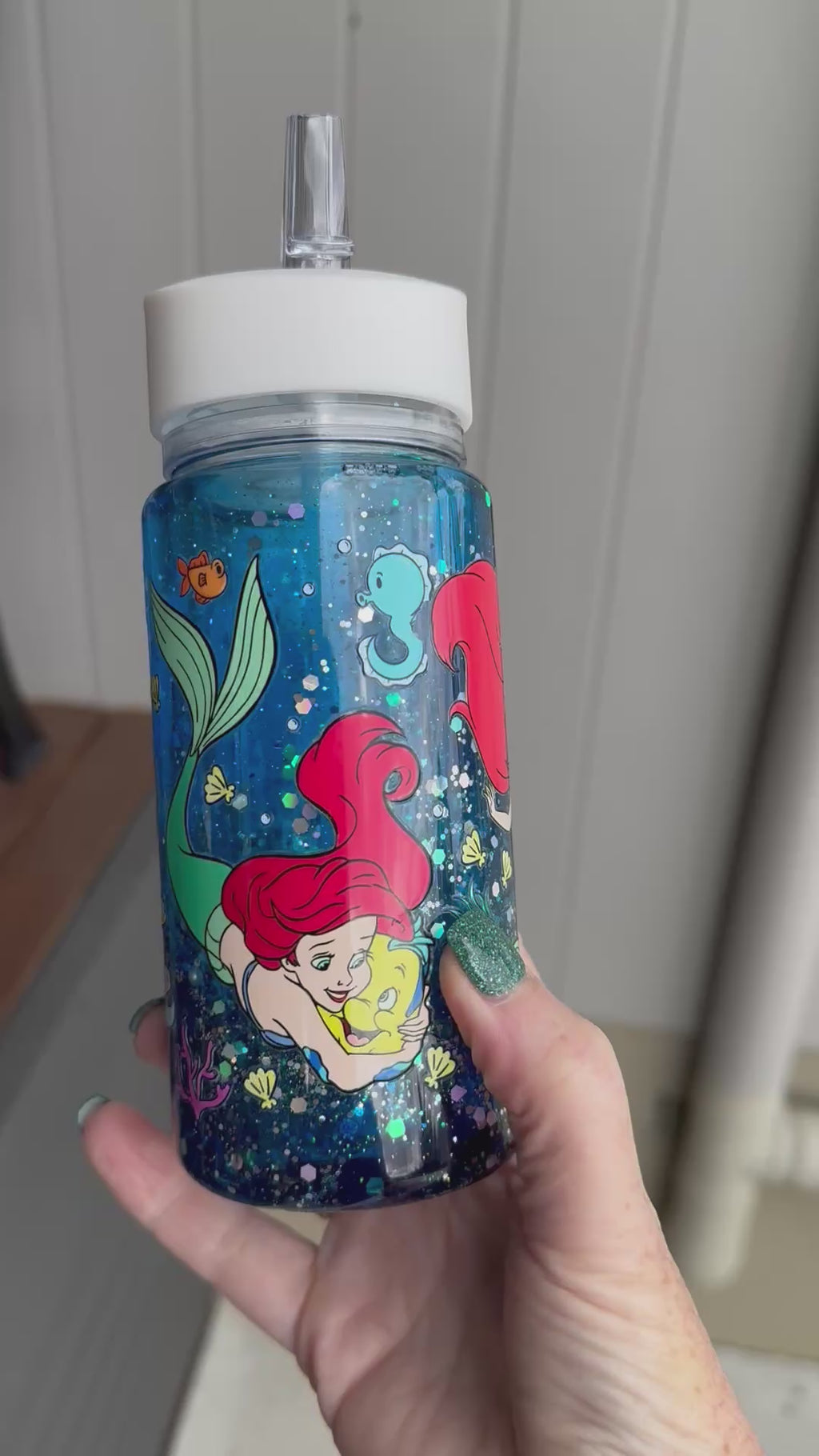 ✨ The Littlest Little Mermaid - Lava in 10oz Acrylic Sippy Cup