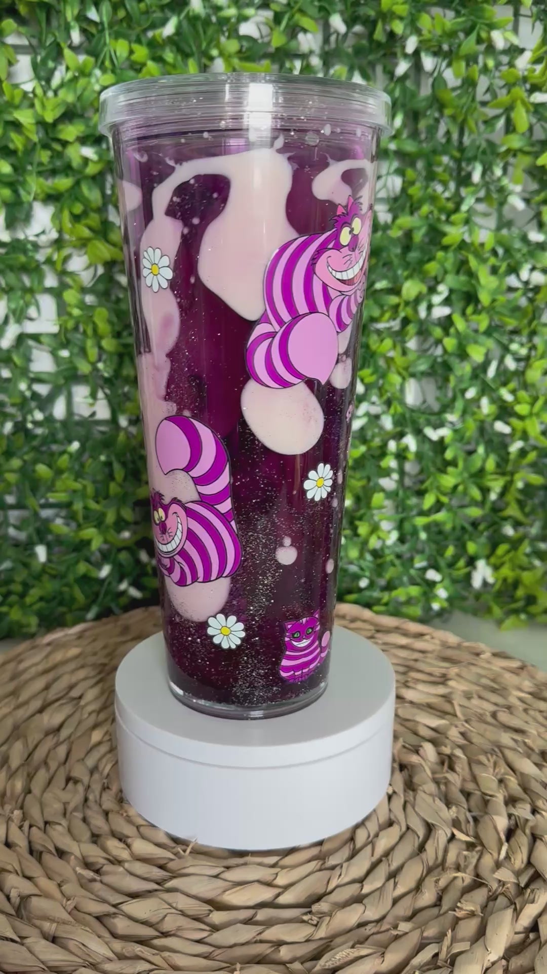 Mischievious Cheshire Cat 💜 -  Lava in 24 oz acrylic