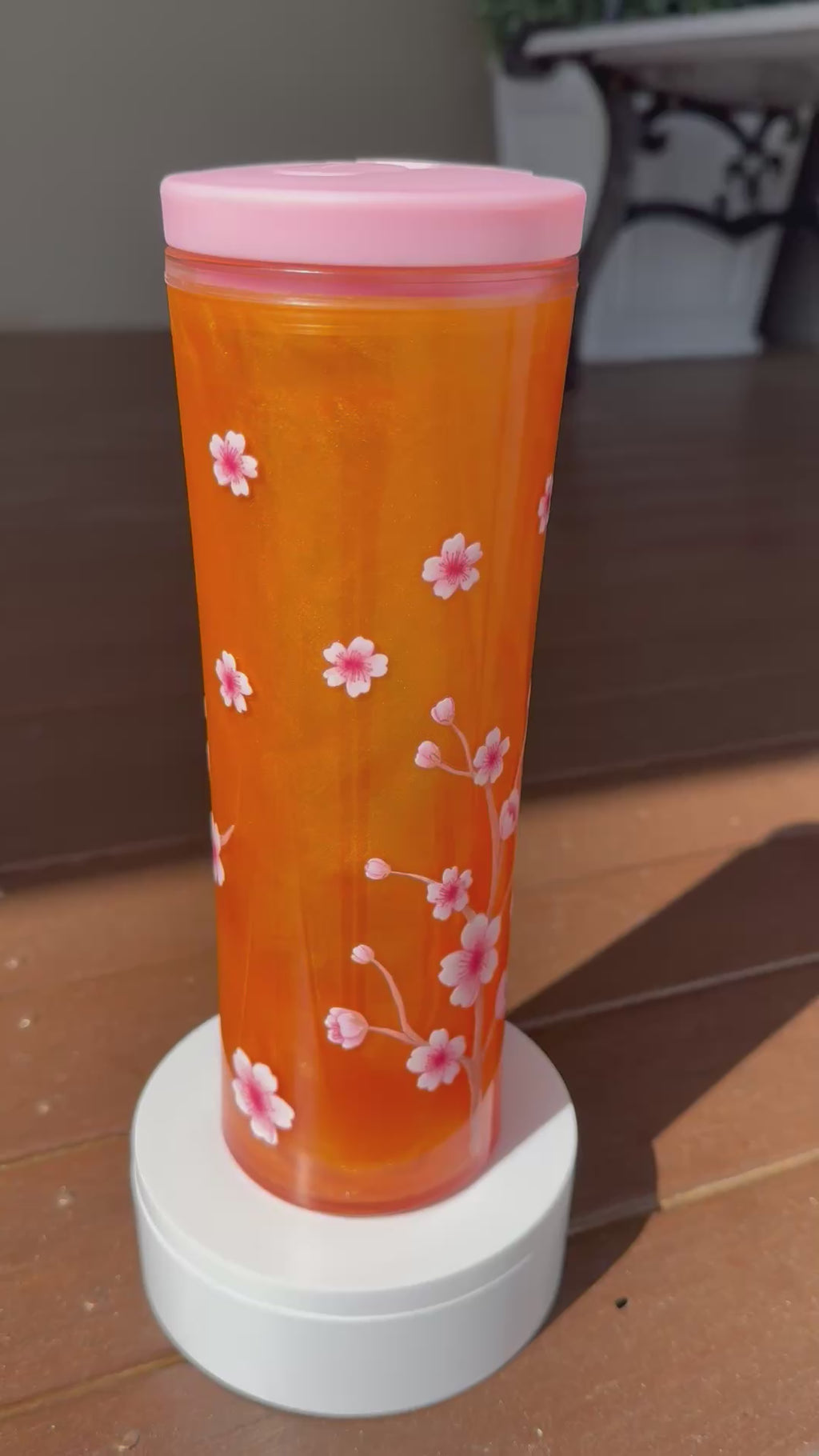 ✨Orange Blossom - 20 oz acrylic drink bottle ✨